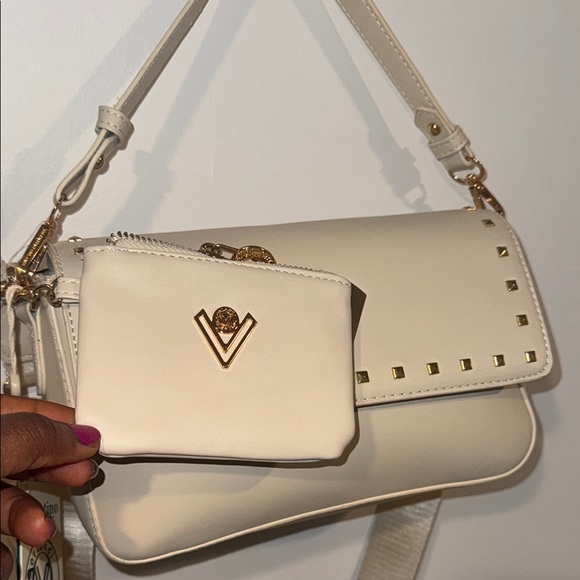 Valentino Orlandi Cream Studded Crossbody Bag - Picture 5 of 13